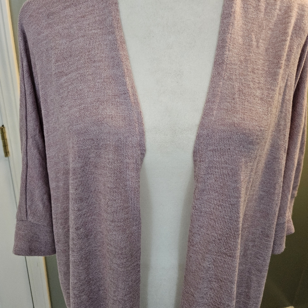 Torrid Women's Size 3 Lavender Open-Front Cardigan Sweater Short Sleeved - Picture 4 of 12